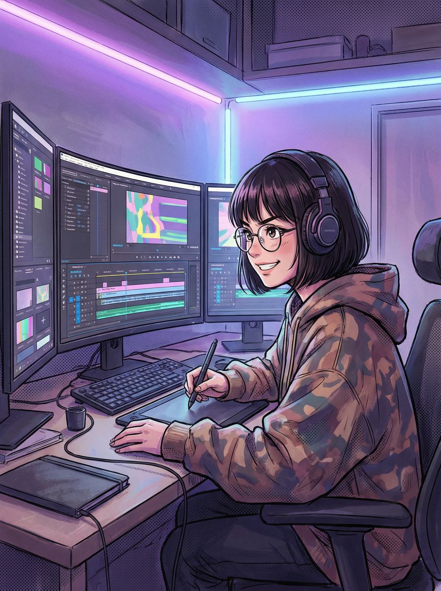 国产主播视频剪辑师王芳